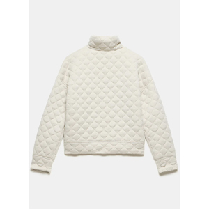 Mint Velvet Cream Quilted Zip Sweatshirt